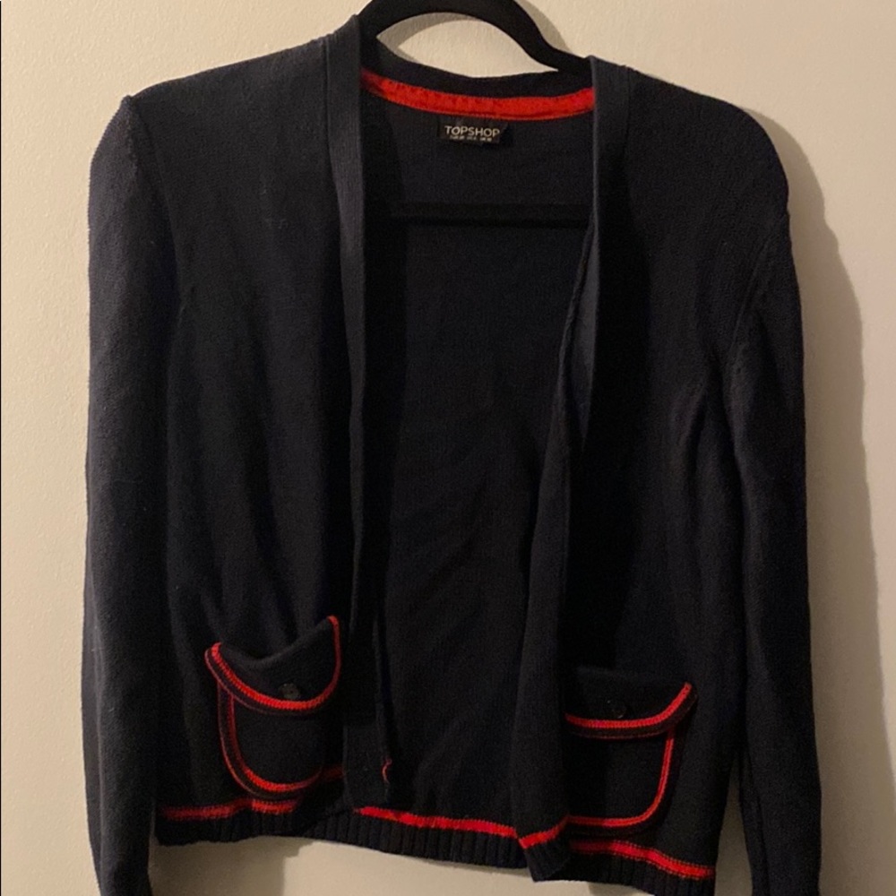 Blue and Red Cardigan